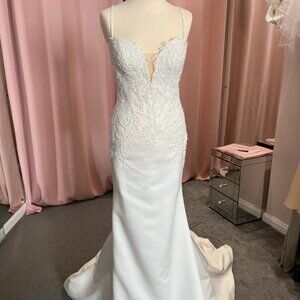 White evening gown